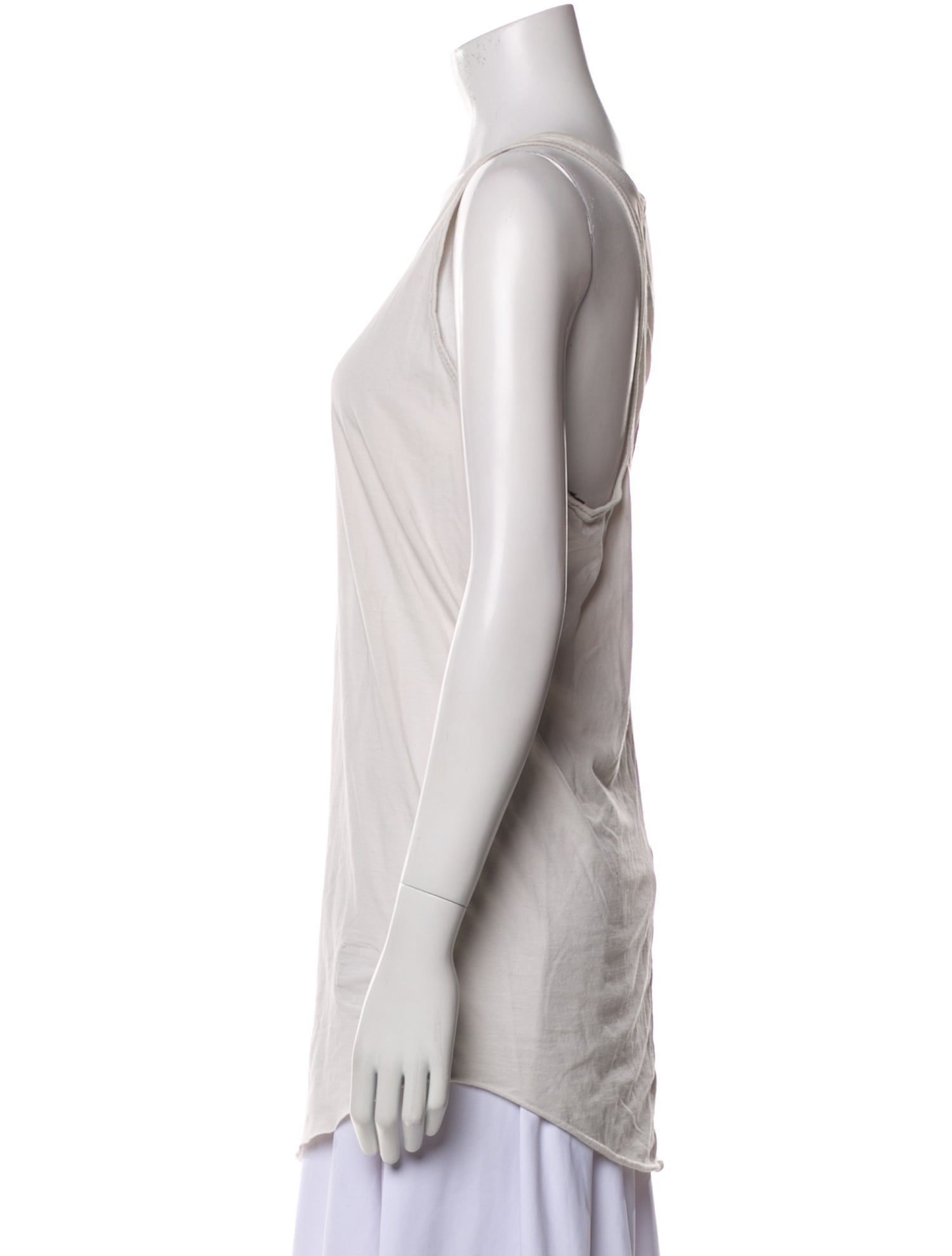 Rick Owens Drkshdw Scoop Neck Sleeveless Top